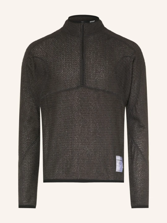 Zdjęcie produktu Satisfy Sweter Typu Troyer Z Polaru Fuzzfleece™ Ad schwarz CIEMNOBRĄZOWY