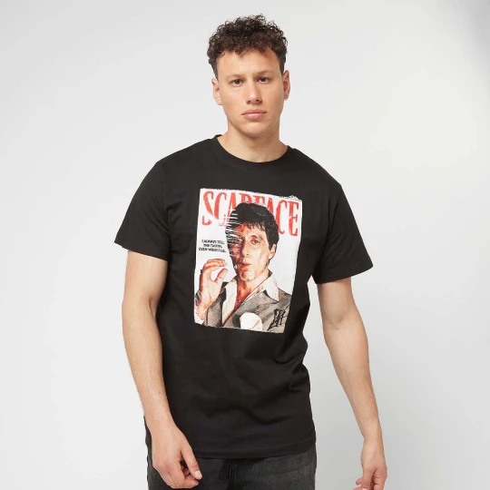 Zdjęcie produktu Scarface Magazine Cover Tee Mister Tee czarny