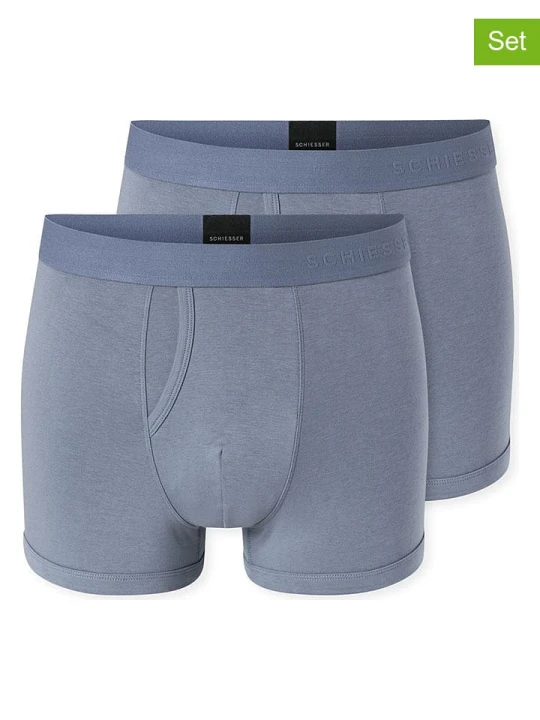 Zdjęcie produktu Schiesser Bokserki (2 pary) w kolorze niebieskoszarym rozmiar: XL