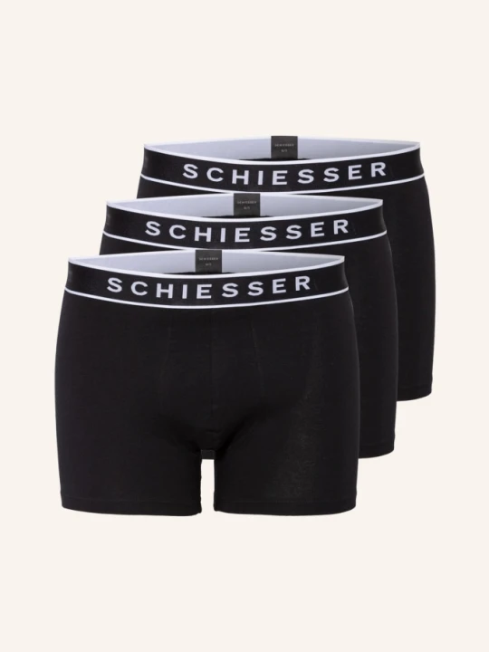 Zdjęcie produktu Schiesser Bokserki 95/5 W 3-Paku schwarz CZARNY