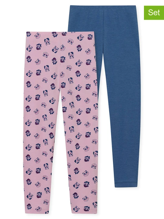 Zdjęcie produktu Schiesser Legginsy (2 pary) w kolorze jasnoróżowo-niebieskim rozmiar: 140