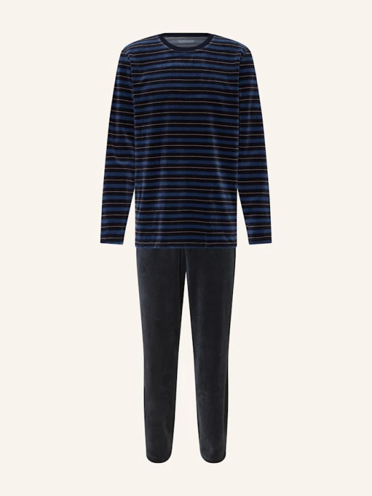 Zdjęcie produktu Schiesser Piżama Casual Nightwear Z Materiału Nicki blau