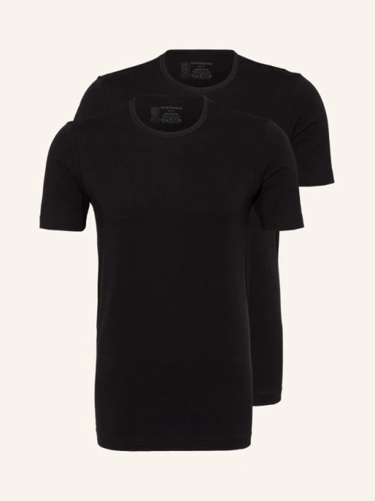 Zdjęcie produktu Schiesser T-Shirt 95/5, 2 Szt. schwarz CZARNY