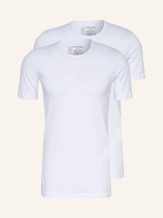 Zdjęcie produktu Schiesser T-Shirt 95 / 5, 2 Szt. weiss BIAŁY