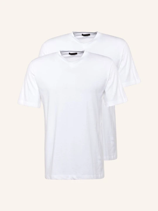 Zdjęcie produktu Schiesser T-Shirt Essentials W Serek, 2 Szt. weiss BIAŁY