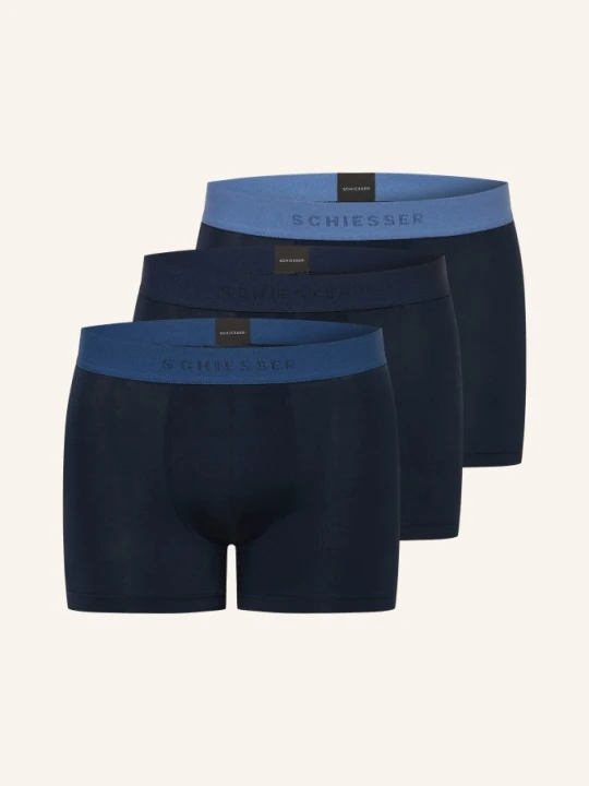 Zdjęcie produktu Schiesser Zestaw 3 Par Bokserek Organic Cotton blau GRANATOWY