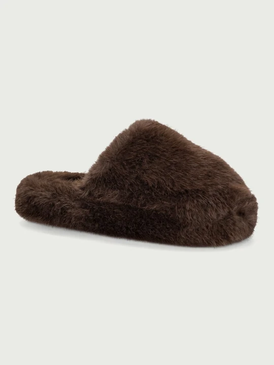 Zdjęcie produktu Scholl kapcie damskie FLUFFY MULE brązowy