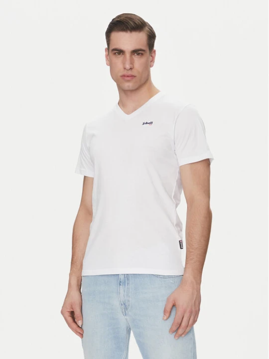 Zdjęcie produktu Schott NYC T-Shirt TSCASUALV Biały Regular Fit