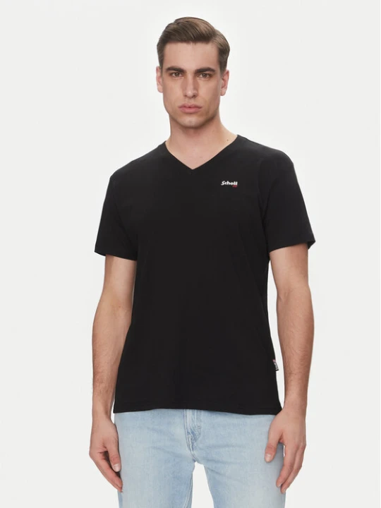 Zdjęcie produktu Schott NYC T-Shirt TSCASUALV Czarny Regular Fit