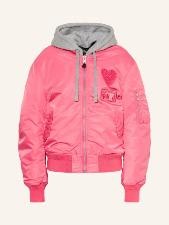 Zdjęcie produktu Schott Nyc Bomberka Z Odpinanym Kapturem pink