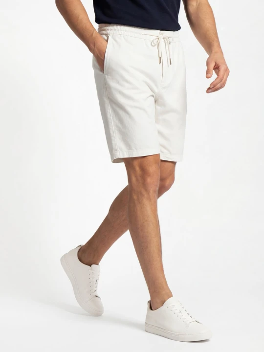 Zdjęcie produktu Scotch & Soda Bermudy z zawartością lnu Mężczyźni Bawełna biały
