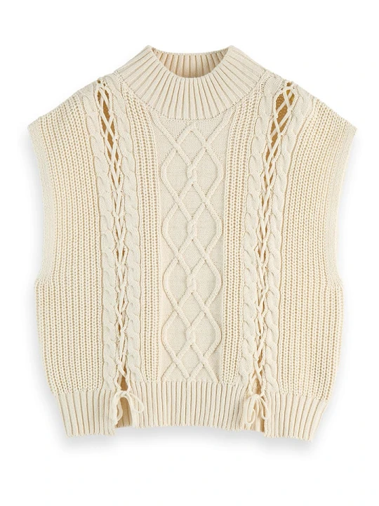 Zdjęcie produktu Scotch & Soda Bezrękawnik w kolorze kremowym rozmiar: L