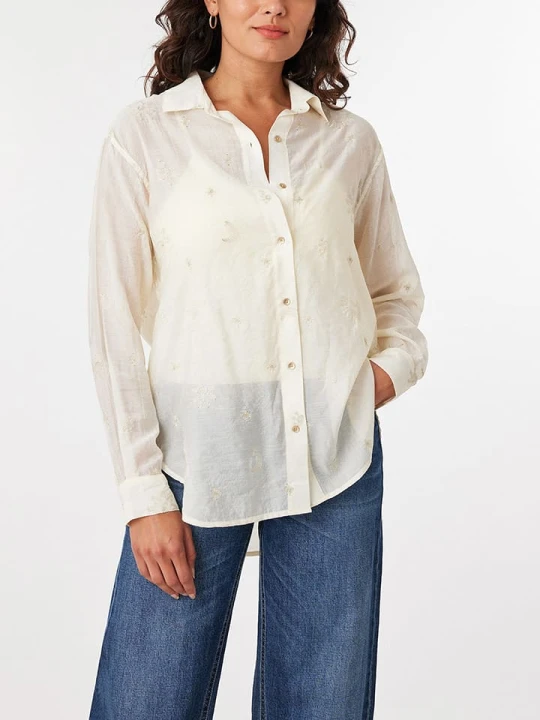 Zdjęcie produktu Scotch & Soda Bluzka w kolorze kremowym rozmiar: M