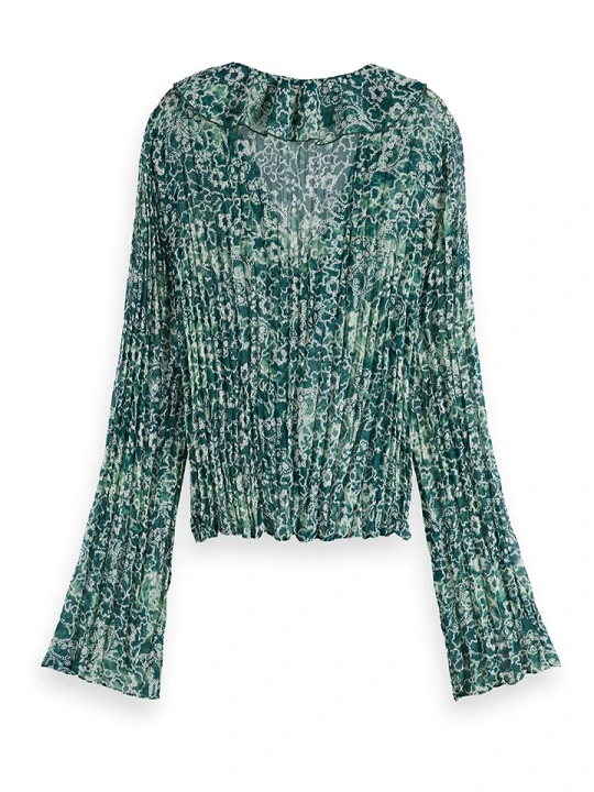 Zdjęcie produktu Scotch & Soda Bluzka w kolorze zielono-białym rozmiar: 36