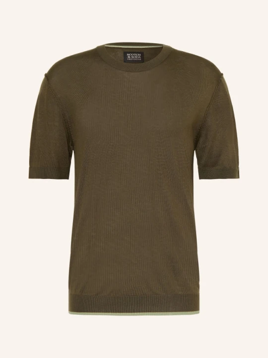 Zdjęcie produktu Scotch & Soda Dzianinowa Koszulka gruen CIEMNOZIELONY