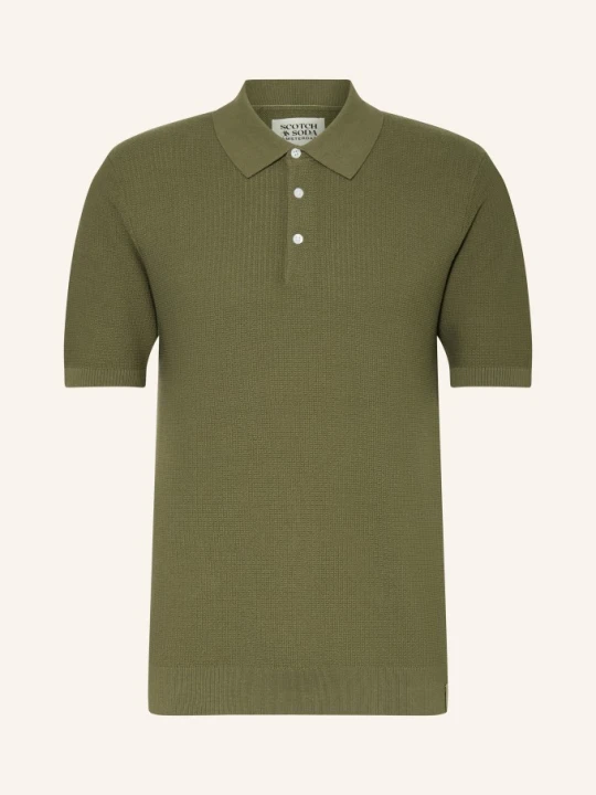 Zdjęcie produktu Scotch & Soda Dzianinowa Koszulka Polo gruen OLIWKOWY