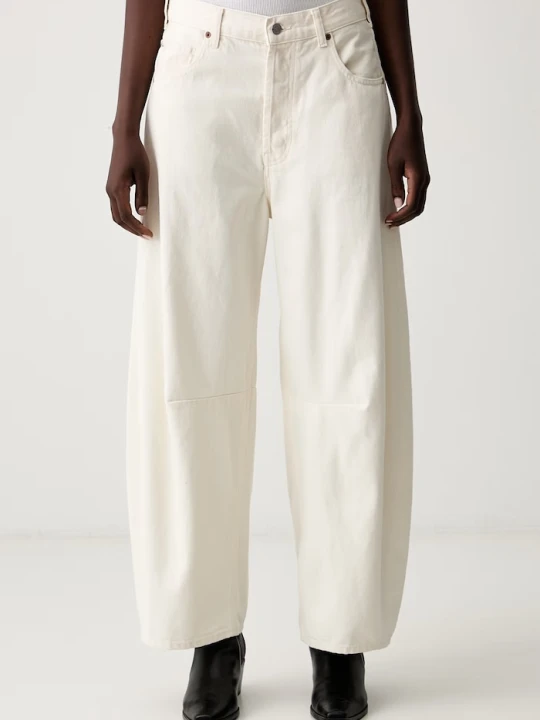 Zdjęcie produktu Scotch & Soda jeansy barrel damskie beżowy