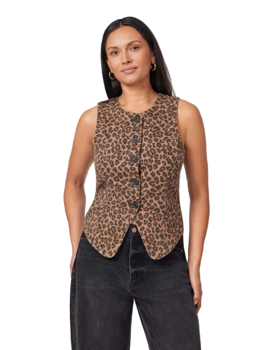 Zdjęcie produktu Scotch & Soda Kamizelka w kolorze karmelowo-czarnym rozmiar: XL