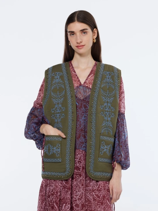 Zdjęcie produktu Scotch & Soda Kamizelka w kolorze khaki rozmiar: S