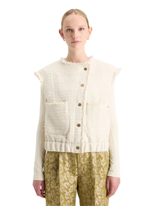 Zdjęcie produktu Scotch & Soda Kamizelka w kolorze kremowym rozmiar: S