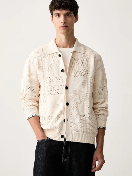 Zdjęcie produktu Scotch & Soda kardigan męski bawełniany beżowy