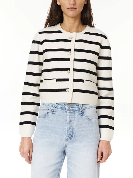 Zdjęcie produktu Scotch & Soda Kardigan w kolorze biało-czarnym rozmiar: XL
