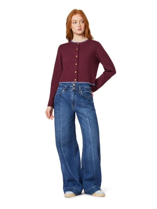 Zdjęcie produktu Scotch & Soda Kardigan w kolorze bordowym rozmiar: L