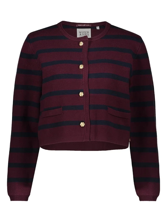 Zdjęcie produktu Scotch & Soda Kardigan w kolorze granatowo-bordowym rozmiar: XL