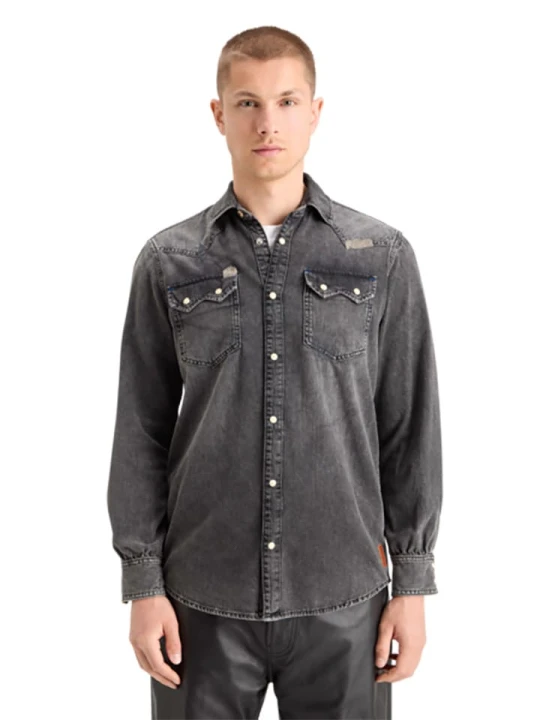 Zdjęcie produktu Scotch & Soda Koszula dżinsowa "JOE JONAS X SCOTCH SODA" w kolorze czarnym rozmiar: XXL