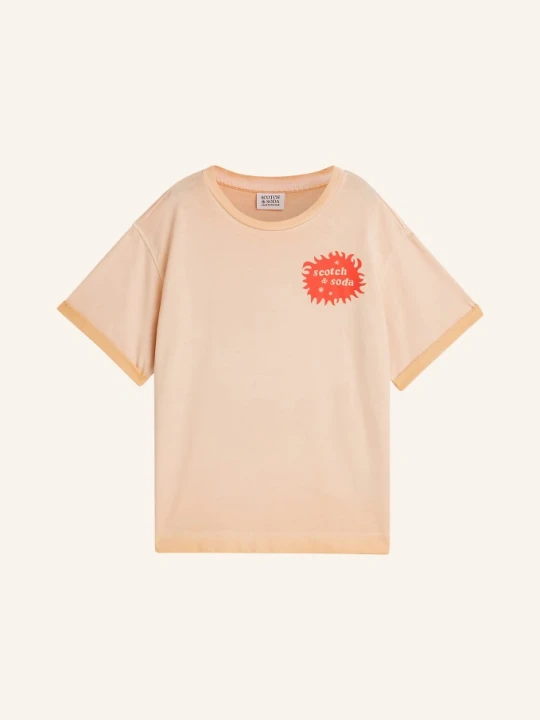 Zdjęcie produktu Scotch & Soda Koszulka pink JASNOPOMARAŃCZOWY
