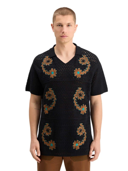 Zdjęcie produktu Scotch & Soda Koszulka polo "JOE JONAS X SCOTCH SODA" w kolorze czarnym rozmiar: M