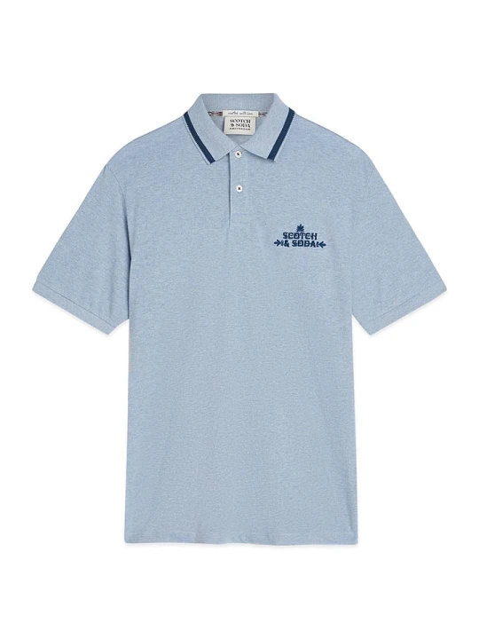 Zdjęcie produktu Scotch & Soda Koszulka polo w kolorze błękitnym rozmiar: S