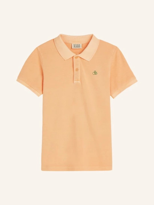 Zdjęcie produktu Scotch & Soda Koszulka Polo Z Pikowanym Wzorem pink JASNOPOMARAŃCZOWY