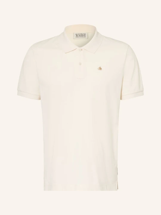 Zdjęcie produktu Scotch & Soda Koszulka Polo Z Pikowanym Wzorem weiss BEŻOWY