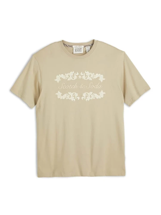 Zdjęcie produktu Scotch & Soda Koszulka w kolorze beżowym rozmiar: M