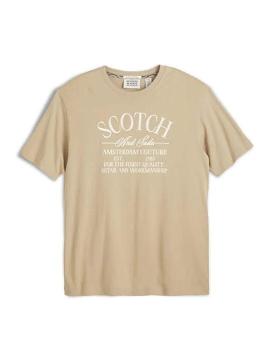 Zdjęcie produktu Scotch & Soda Koszulka w kolorze beżowym rozmiar: S