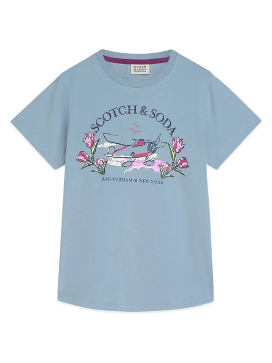 Zdjęcie produktu Scotch & Soda Koszulka w kolorze błękitnym rozmiar: 158/164