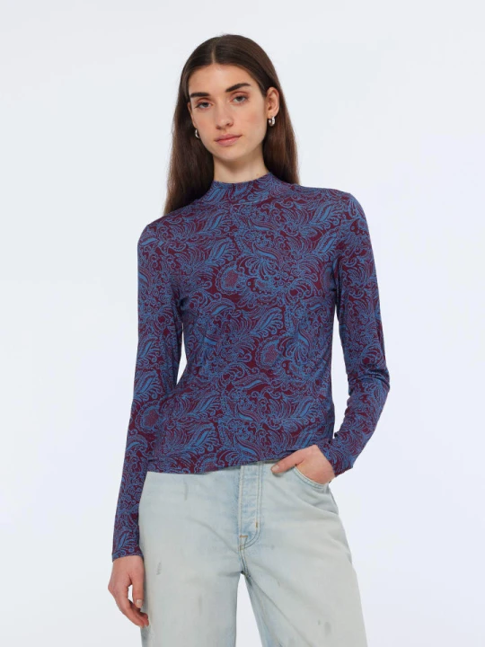 Zdjęcie produktu Scotch & Soda Koszulka w kolorze bordowo-niebieskim rozmiar: L