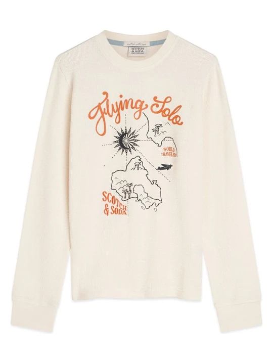 Zdjęcie produktu Scotch & Soda Koszulka w kolorze kremowym rozmiar: 146-158