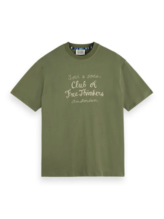 Zdjęcie produktu Scotch & Soda Koszulka w kolorze oliwkowym rozmiar: M