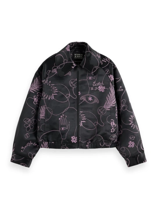 Zdjęcie produktu Scotch & Soda Kurtka w kolorze czarno-fioletowym rozmiar: M