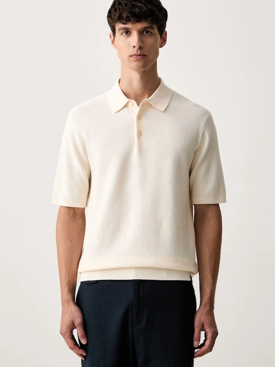 Zdjęcie produktu Scotch & Soda polo męskie bawełniane beżowy
