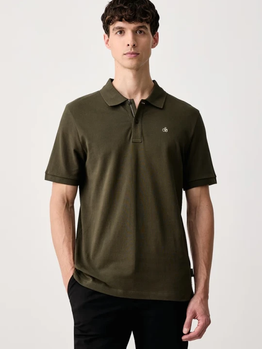 Zdjęcie produktu Scotch & Soda polo męskie bawełniane zielony