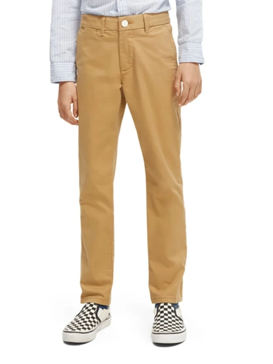 Zdjęcie produktu Scotch & Soda Spodnie chino - Slim fit - w kolorze beżowym rozmiar: 164