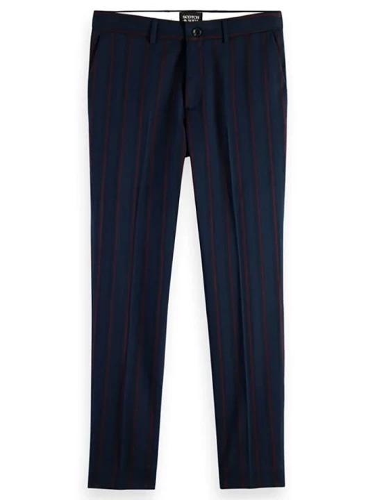 Zdjęcie produktu Scotch & Soda Spodnie chino w kolorze granatowo-borodwym rozmiar: W32/L32