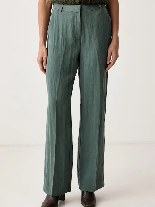 Zdjęcie produktu Scotch & Soda spodnie straight damskie z lyocellem Edie zielony