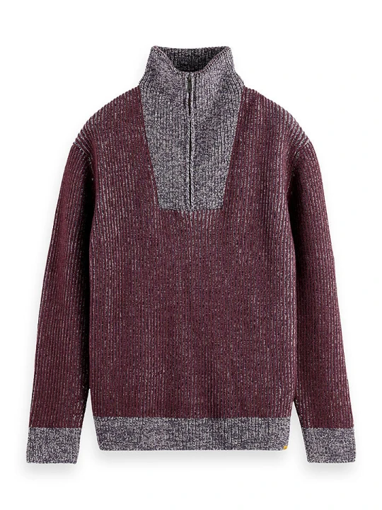 Zdjęcie produktu Scotch & Soda Sweter w kolorze bordowym rozmiar: XXL