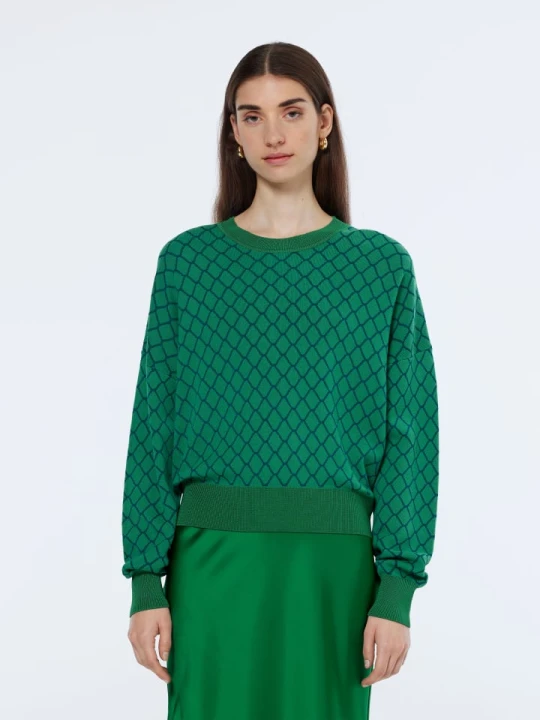Zdjęcie produktu Scotch & Soda Sweter w kolorze zielonym rozmiar: L