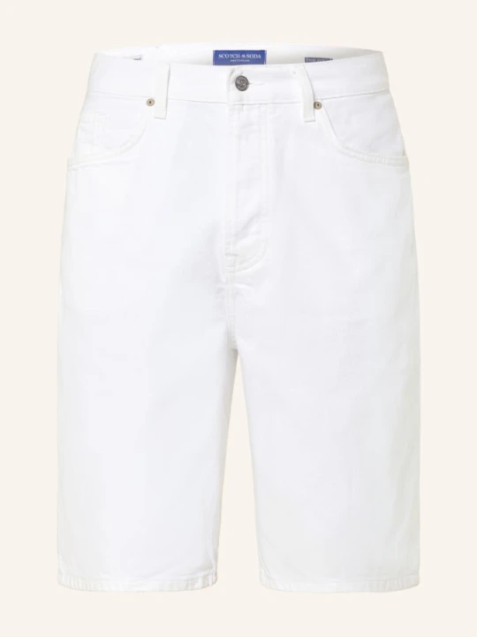 Zdjęcie produktu Scotch & Soda Szorty Jeansowe The Pitch Loose Fit weiss biały