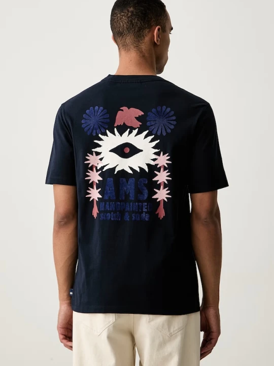 Zdjęcie produktu Scotch & Soda T-shirt męski bawełniany granatowy